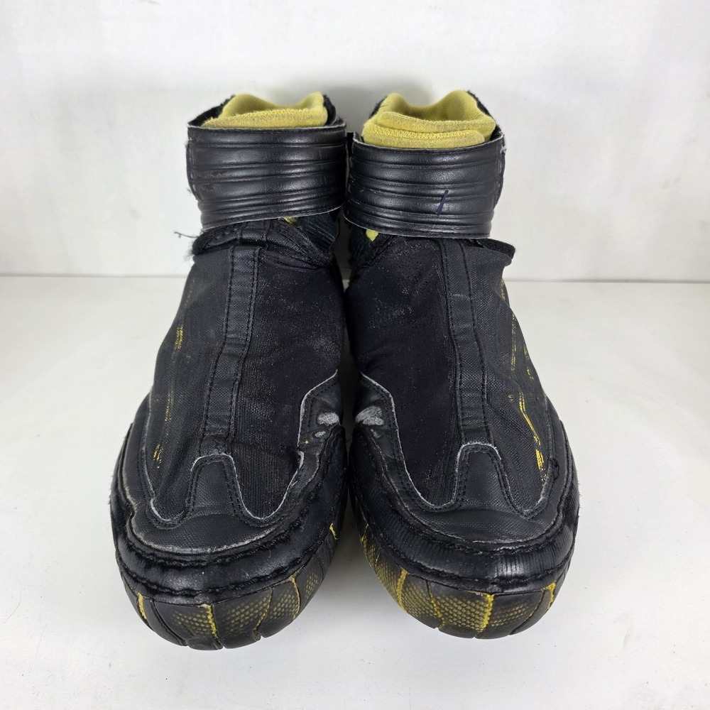 ASICS 54 Wrestling Shoes Mens Fit Sz 9 VTG 2000s Rulons Rare Black Yellow Kolats - Picture 4 of 10